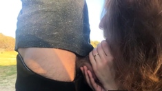 Beauty sucks cock in the car. Pulsating cum mouth. Ocp