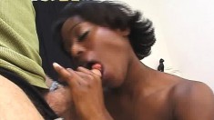 Chocolate Beauty With A Perky Ass Sam Sucks And Fucks A Fat White Dick