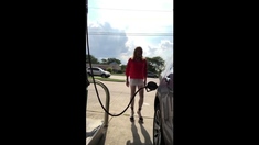 CD Gurl at the Gas Station