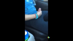 Wanking and cumming in the car with a buddy