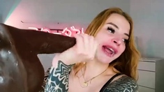 Big boobs milf masturbates with her dildo