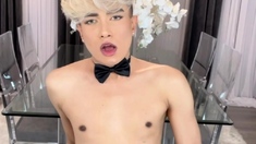 Solo masturbation and gay climax