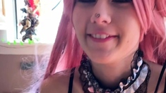 Close Up Transgender Cumshot