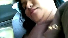 Malaysian Babe Moans in Pleasure Inside a Car