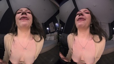 Cute curly brunette solo webcam masturbation