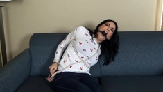 Amateur Busty Brunette Masturbating