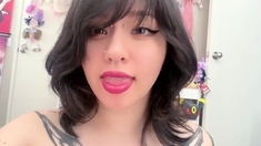 Amateur striptease and Solo masturbation