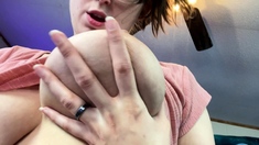 Close up masturbation with big cumshot