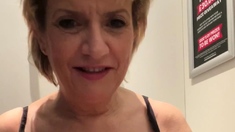 Horny big boobed fat chubby busty blonde