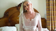 Big tits blonde MILF passion posing
