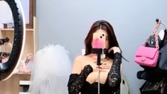 Small titted teen girl in stockings sucking Dick