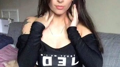 Teen babes with strapons playing jerk off