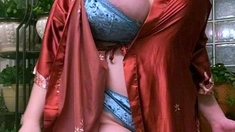 Great Big Boobs On Masturbating Redhead