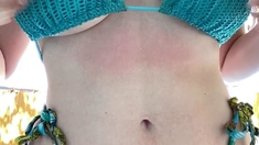 Great Big Boobs On Masturbating Redhead