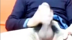 Big Cock Italian Guy Strokes on Webcam