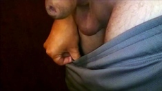 Freeballing Grey Shorts: Flaccid Cock Swinging Outdoors