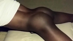 Black Twink Handsfree Cumming While Pillow Grinding