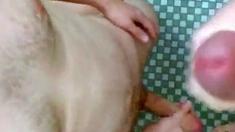 School Bathroom Masturbation Ends in Double Cumshot