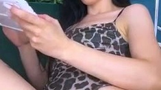 Masturbating solo babe loves her toys