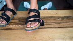 Mistress Enola fetish No mercy under cute Sandals