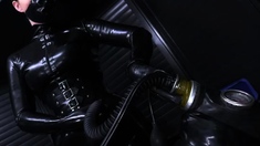 Gynarchy Goddess - Sounded and Stifled Gas Mask Gimp -