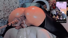 Horny Trans Babe Ass Fuck By A Machine