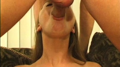 Amateur teen blowjob and cumshot from a guy