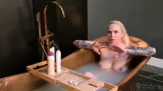 Busty Blond Punished For Her Big Boobs