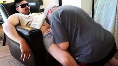 Old Guy Gets A Blowjob From A Young Amateur