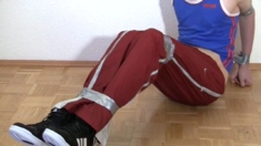Bound Cute Twink Boy In Bdsm Tape Bondage