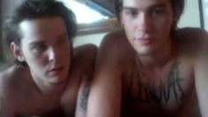 Twink Twins Masturbating on Webcam