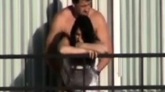 Couple Fucks On Hotel Balcony