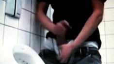 Azeri Jerking Huge Cock At Public Toilet