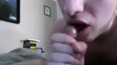 Swallowing Asian Cum