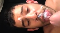 Arab Boy Take The Full Load Of Daddys Cum..