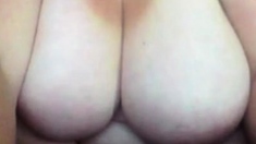 Trailertrash-ish BBW with heavy boobs on webcam 1