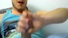 Super Hot Romanian Str8 Guy Shoots a Hot Load #78