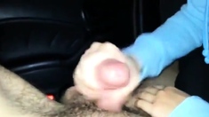 Car blowjob but slut won't let me cum in her fucking mouth