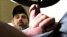 Str8 Muscle With Big Blue Eyes Precum In Car 2